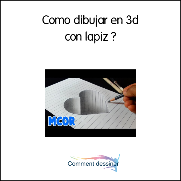 Como dibujar en 3d con lapiz